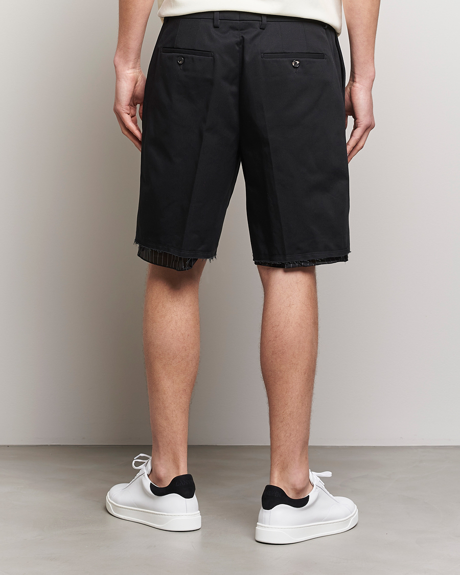 Men | Shorts | Lanvin | Raw Edge Tailored Shorts Black