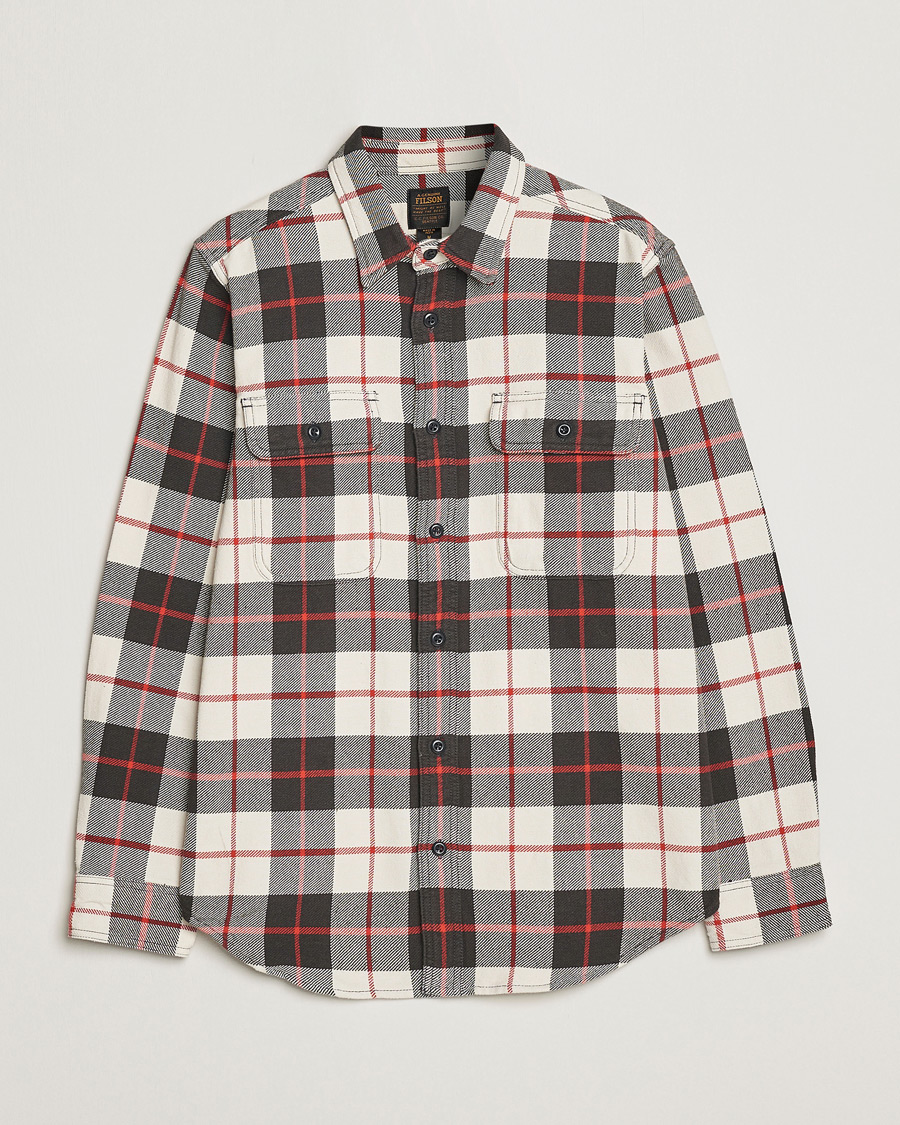 Men | Shirts | Filson | Vintage Flannel Work Shirt Natural/Charcoal