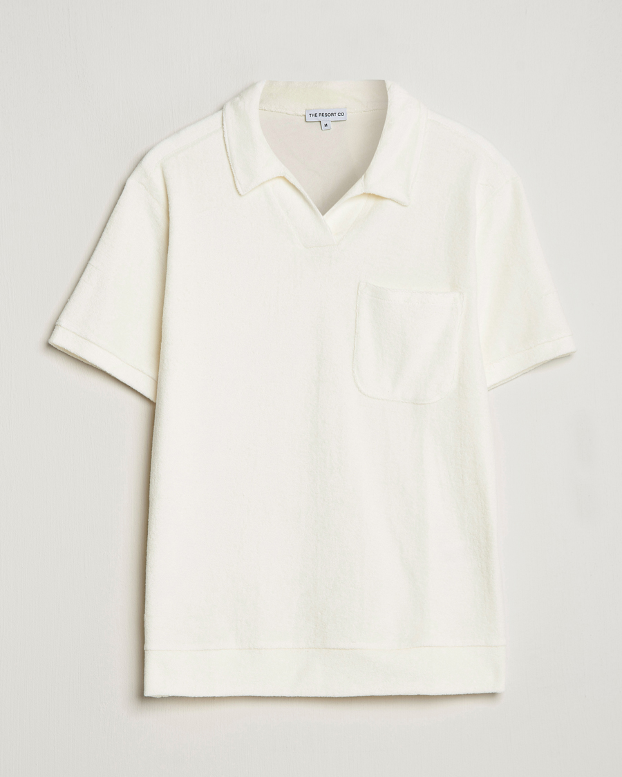 Men | Polo Shirts | The Resort Co | Terry Polo Shirt White