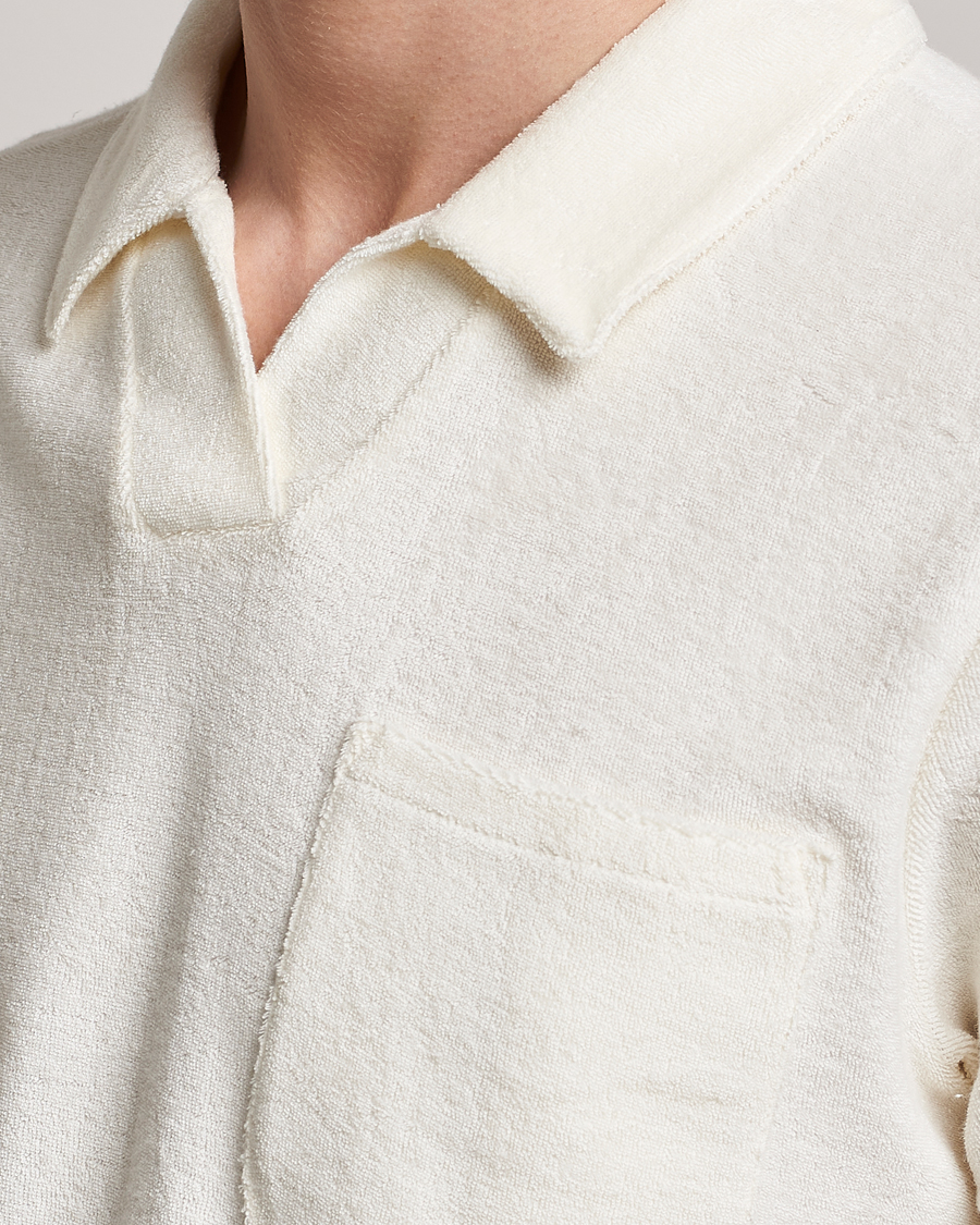 Men | Polo Shirts | The Resort Co | Terry Polo Shirt White