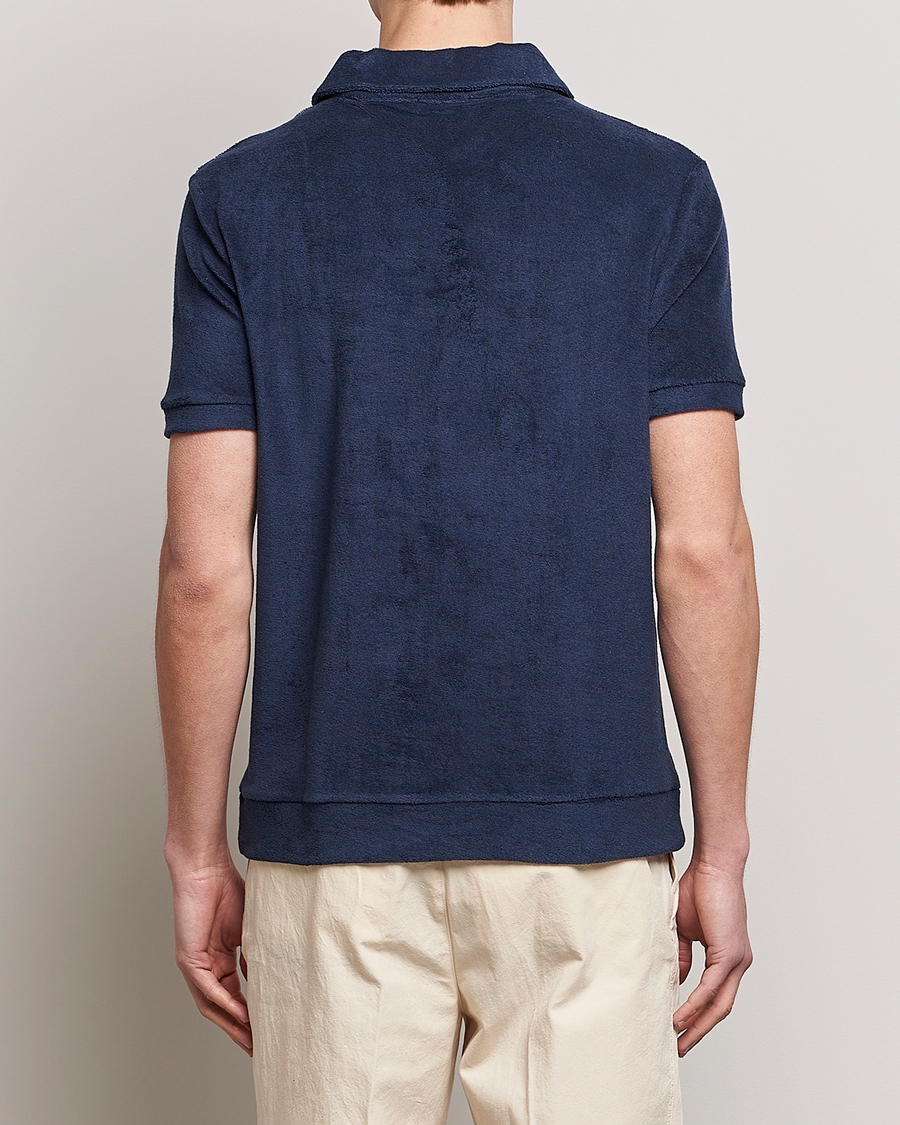 Men | Polo Shirts | The Resort Co | Terry Polo Shirt Navy