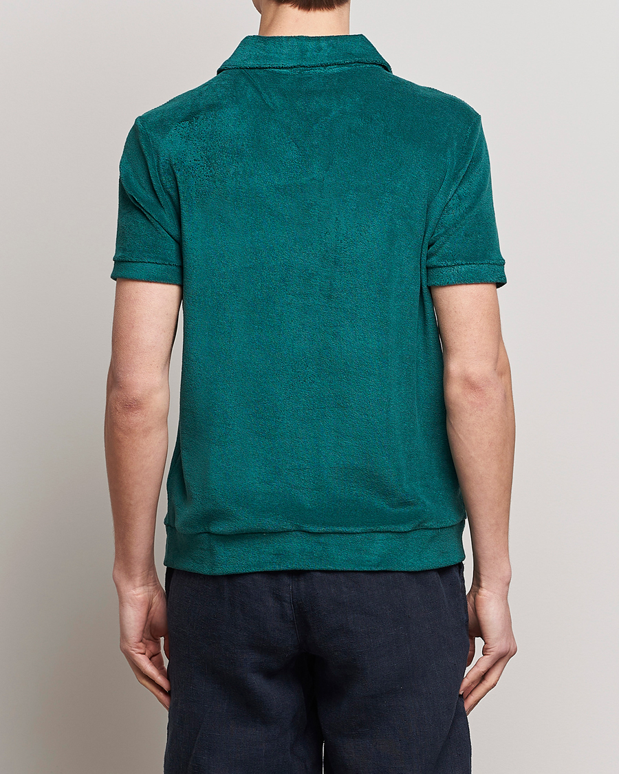 Men | Polo Shirts | The Resort Co | Terry Polo Shirt Emerald Green