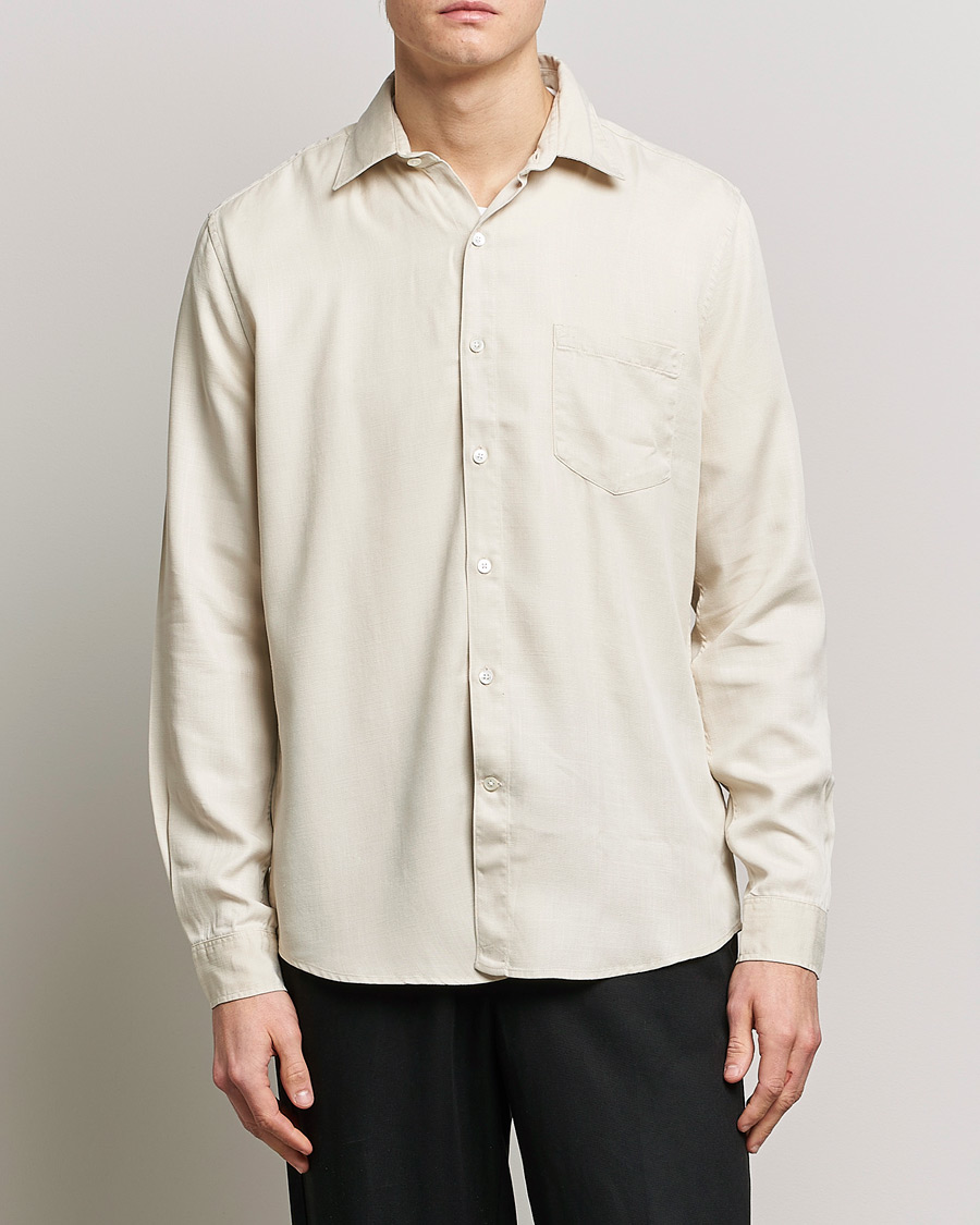 Men | Spring Jackets | A Day's March | Daintree Tencel Shirt Sand