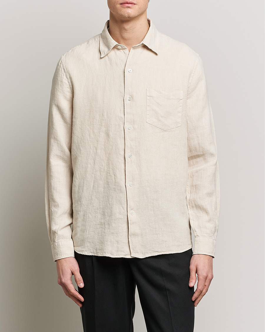 Men | A Day's March | A Day's March | Abu Linen Shirt Sand