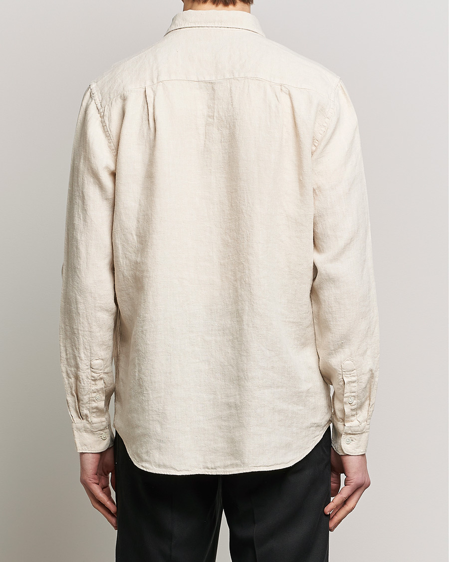 Men | Shirts | A Day's March | Abu Linen Shirt Sand
