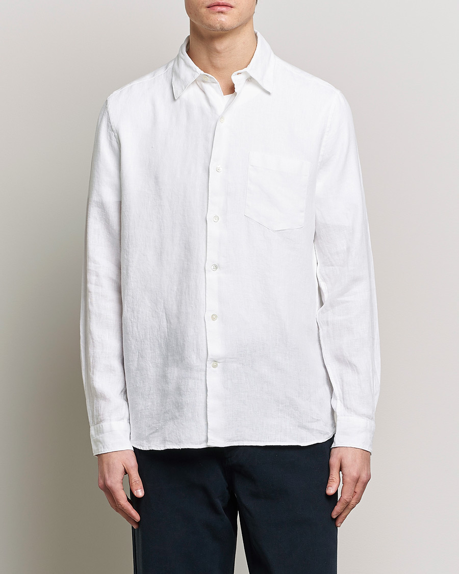 Men | A Day's March | A Day's March | Abu Linen Shirt White