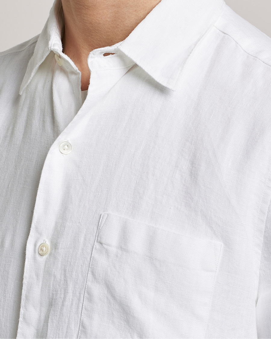 Men | Shirts | A Day's March | Abu Linen Shirt White