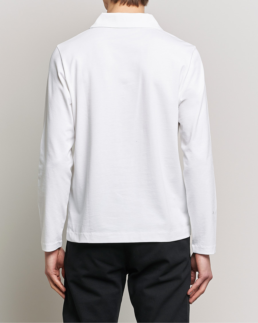 Men | Sweaters & Knitwear | A Day's March | Branford Long Sleeve Jersey Polo Off White