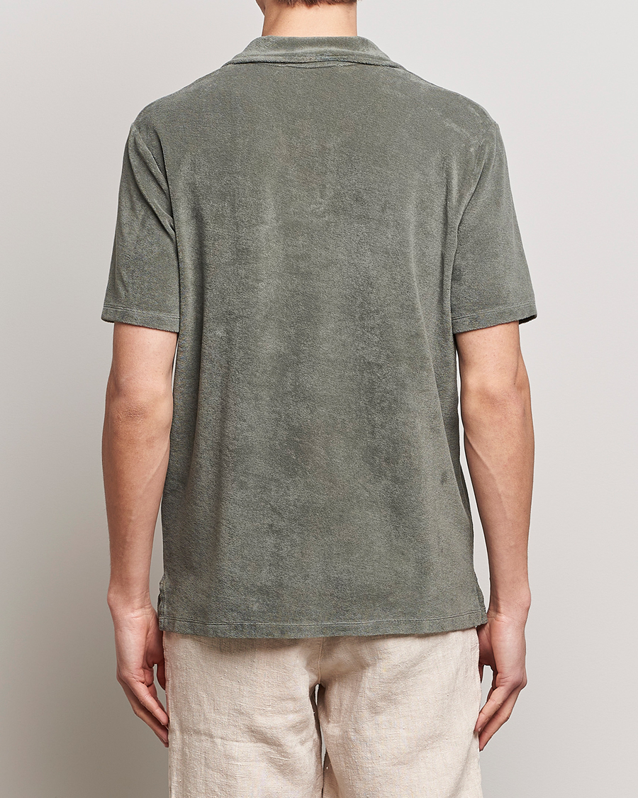 Men | Polo Shirts | A Day's March | Terry Polo Dusty Green