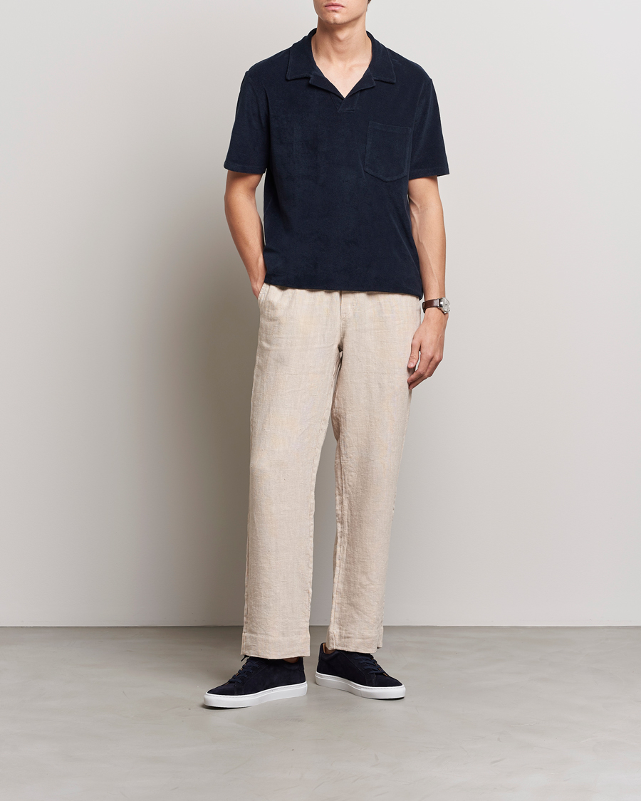Men | Polo Shirts | A Day's March | Terry Polo Navy
