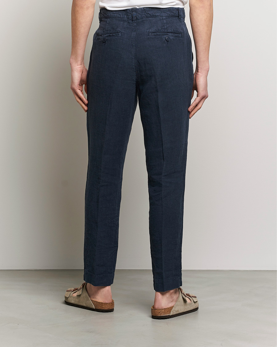 Men | Trousers | A Day's March | Madu Linen Trouser Navy