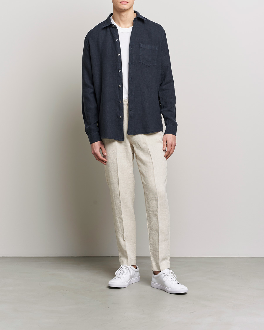 Men | Trousers | A Day's March | Madu Linen Trouser Oyster