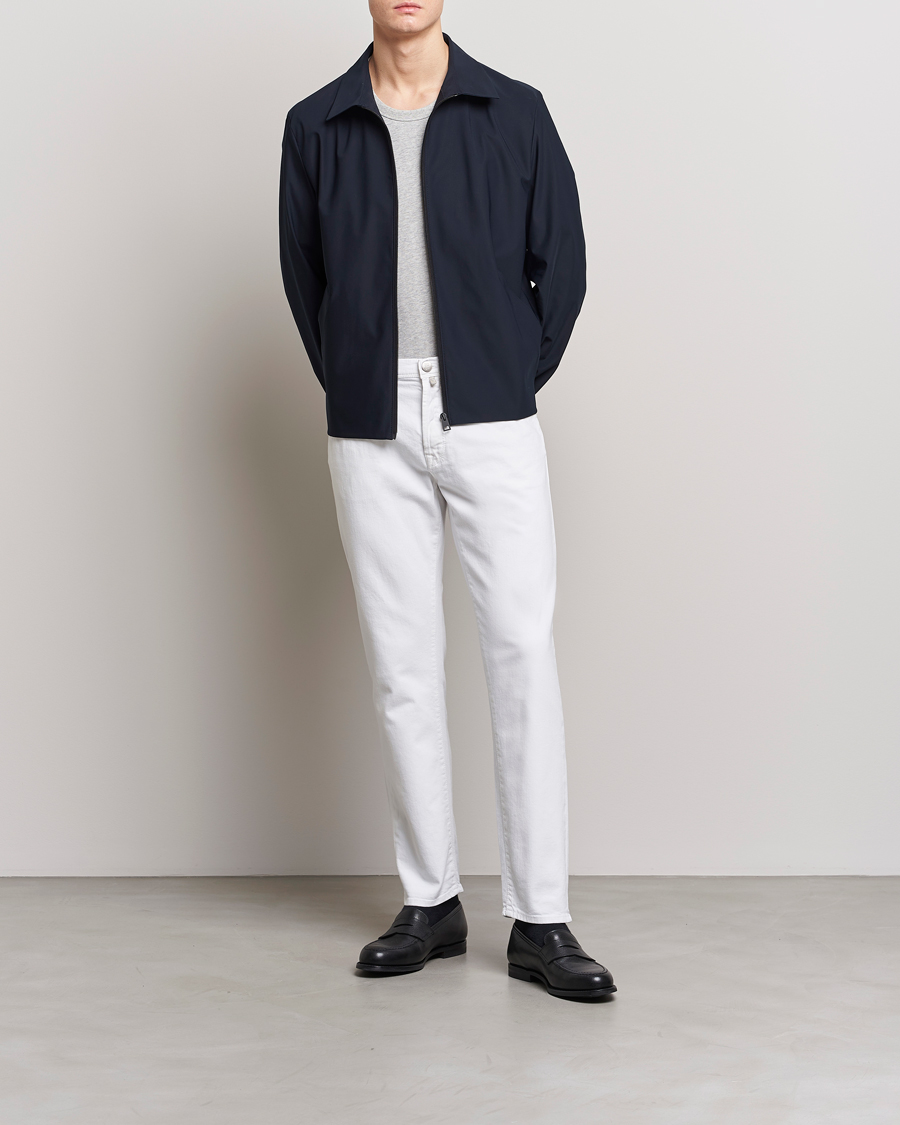 Men | Trousers | Incotex | Cotton Stretch 5-Pocket Pants White