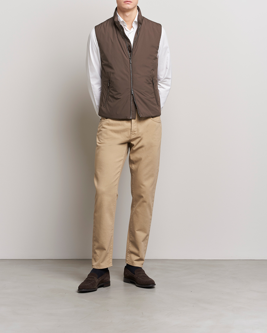 Men | Trousers | Incotex | Cotton Stretch 5-Pocket Pants Beige