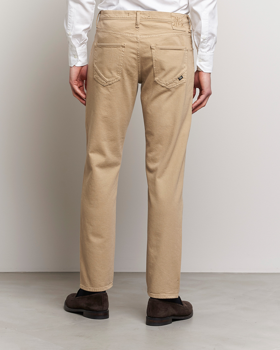 Men | Trousers | Incotex | Cotton Stretch 5-Pocket Pants Beige