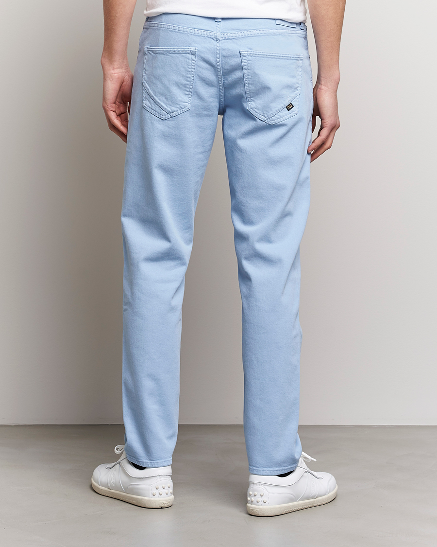 Men | Trousers | Incotex | Cotton Stretch 5-Pocket Pants Light Blue