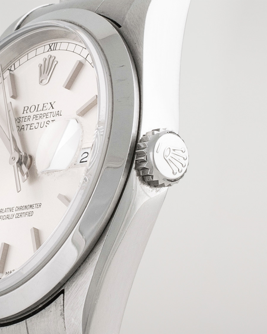 Men | Rolex Pre-Owned Datejust 16200 Oyster Perpetual Steel Silver | Rolex Pre-Owned | Datejust 16200 Oyster Perpetual Steel Silver