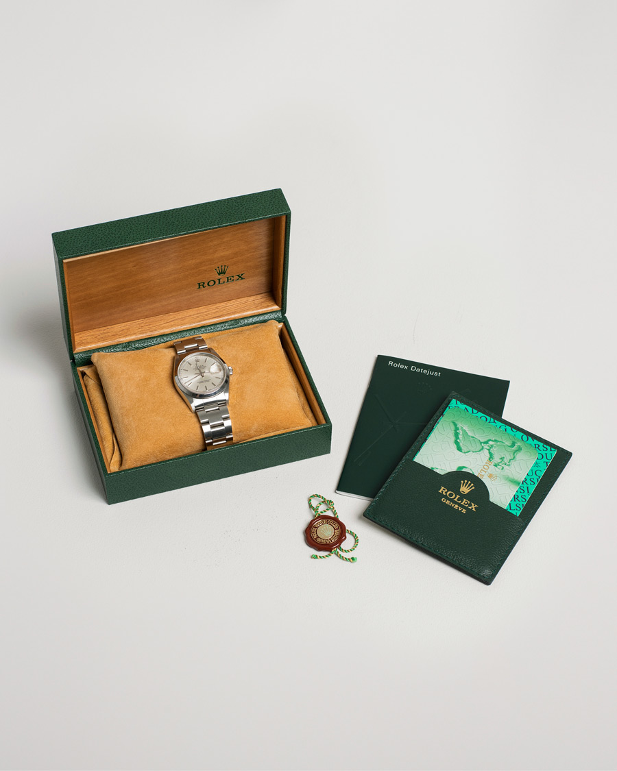 Men | Rolex Pre-Owned Datejust 16200 Oyster Perpetual Steel Silver | Rolex Pre-Owned | Datejust 16200 Oyster Perpetual Steel Silver