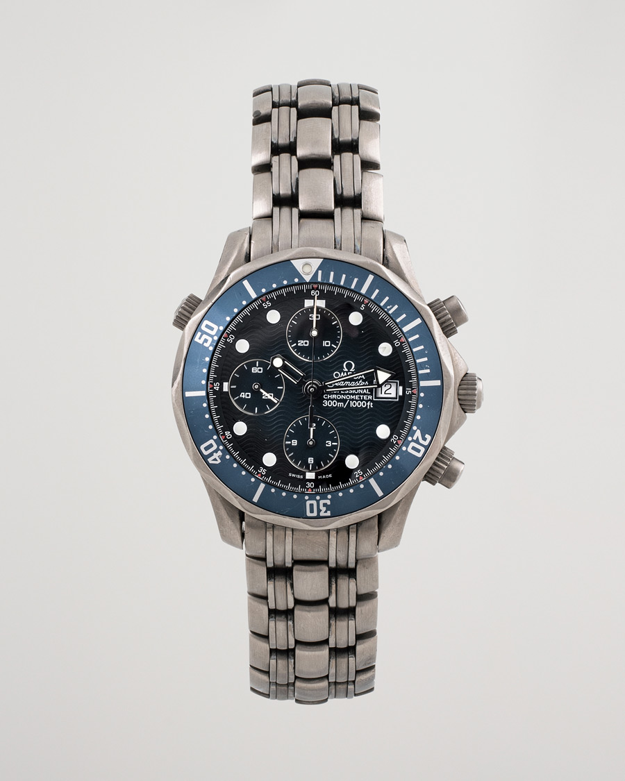 Men | Omega Pre-Owned Seamaster Diver 300M Chrono 2298.80.00 Titan Blue | Omega Pre-Owned | Seamaster Diver 300M Chrono 2298.80.00 Titan Blue