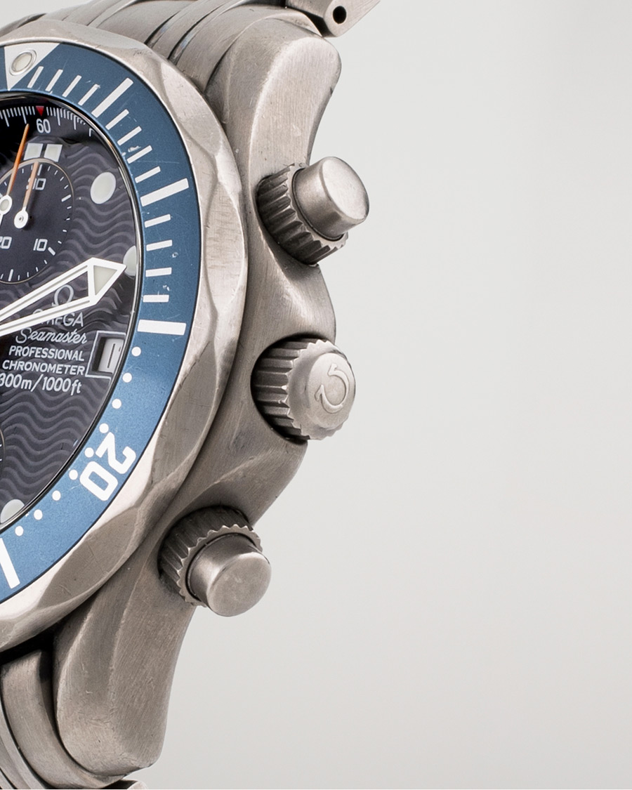 Men | Omega Pre-Owned Seamaster Diver 300M Chrono 2298.80.00 Titan Blue | Omega Pre-Owned | Seamaster Diver 300M Chrono 2298.80.00 Titan Blue