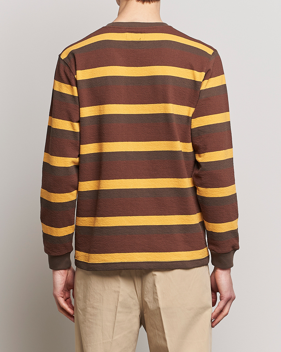 Men | T-Shirts | BEAMS PLUS | Long Sleeve Striped Pocket Tee Brown