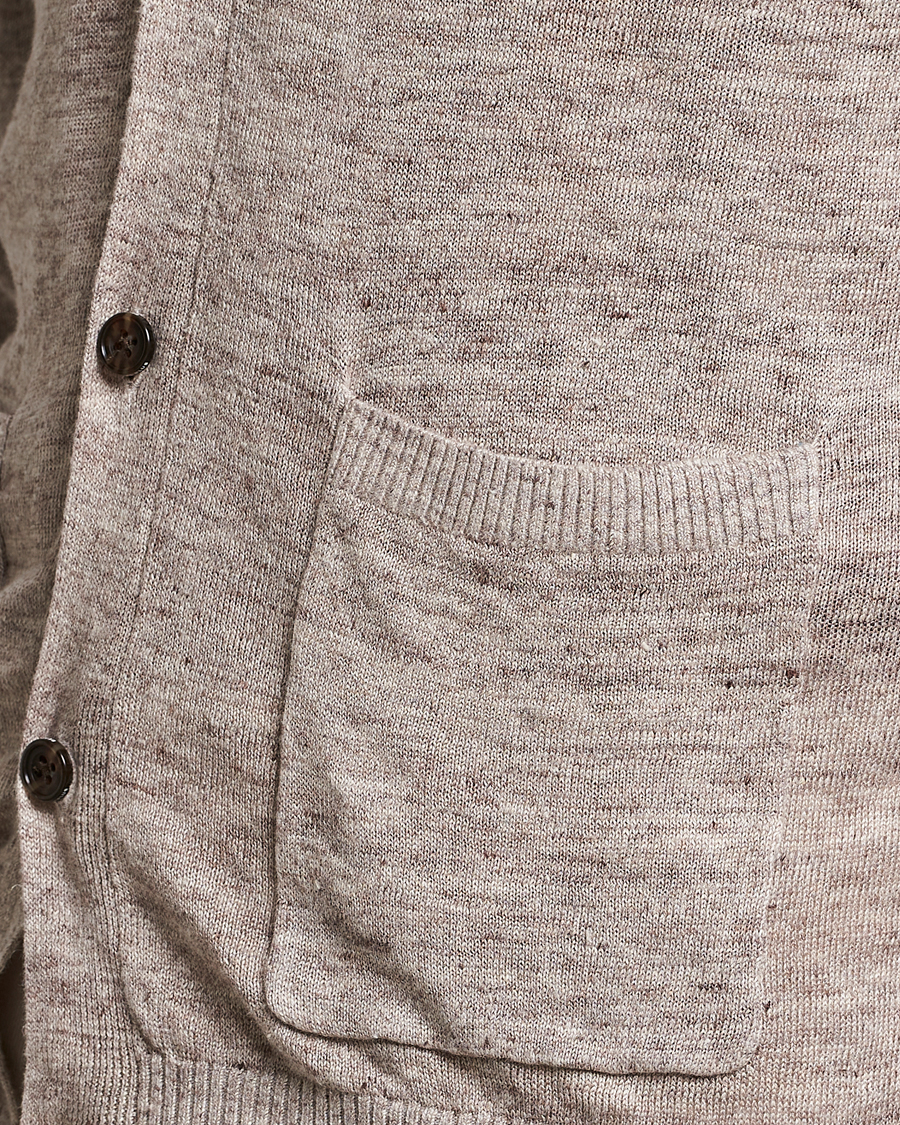 Men | Sweaters & Knitwear | BEAMS PLUS | Linen Cardigan Beige