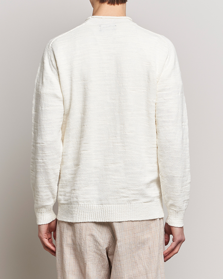 Men | Sweaters & Knitwear | BEAMS PLUS | Linen Crew Neck Sweater White