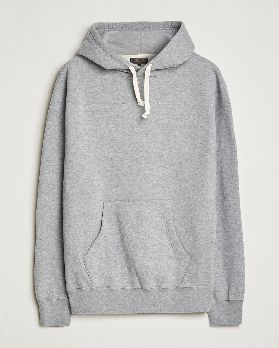 Men | Sweaters & Knitwear | BEAMS PLUS | Japanese Cotton Hoodie Heather Grey