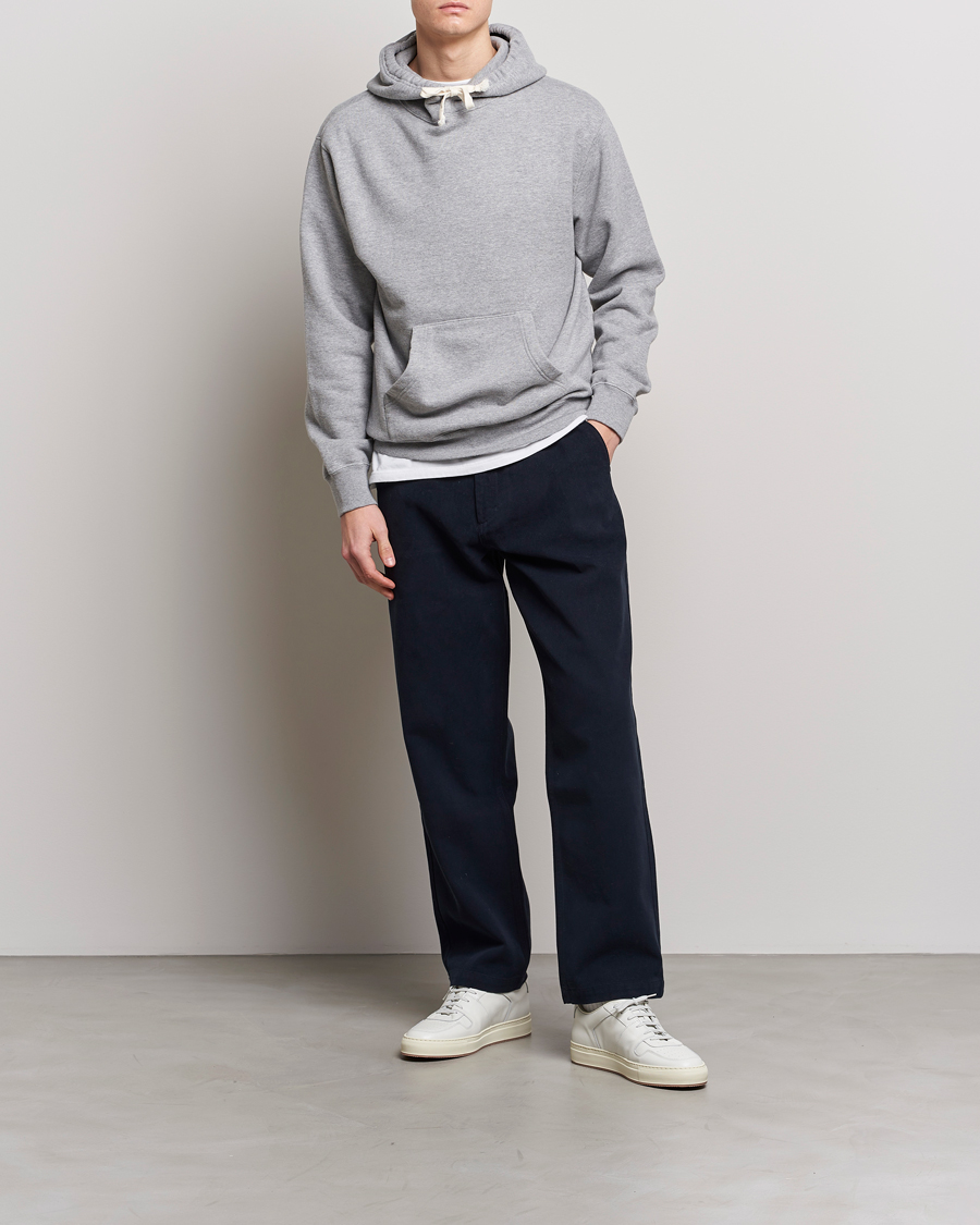 Men | Sweaters & Knitwear | BEAMS PLUS | Japanese Cotton Hoodie Heather Grey