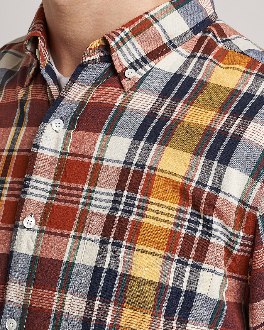 Men | Shirts | BEAMS PLUS | Indian Madras Button Down Shirt Brown Check