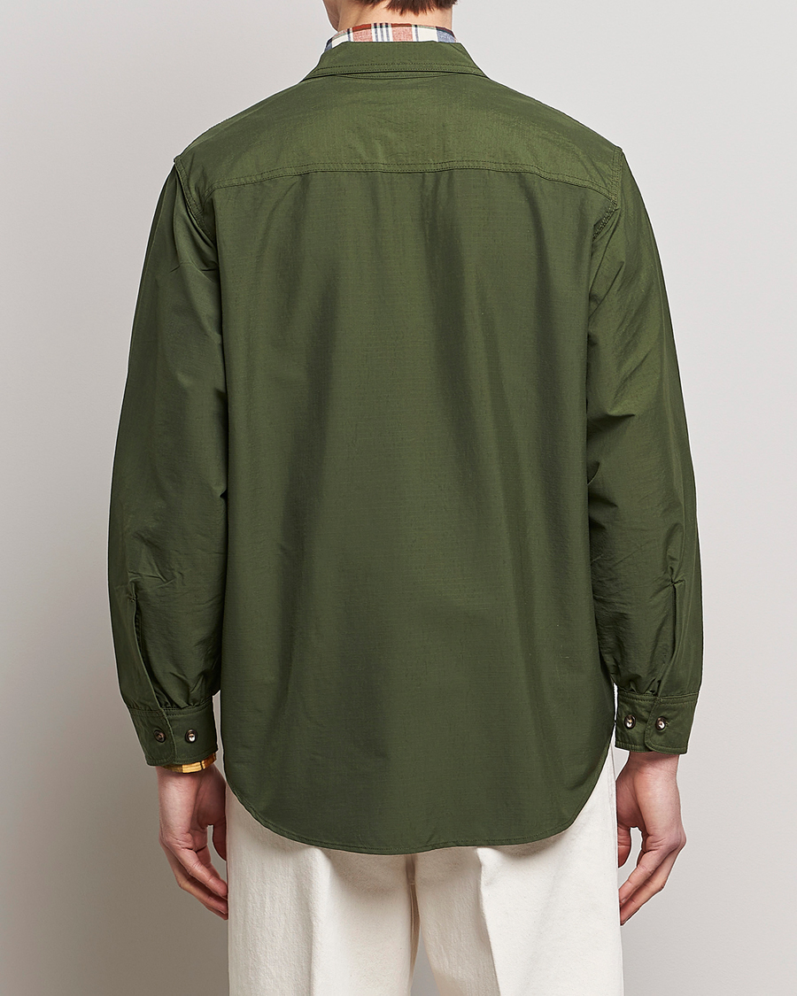 Men | Shirts | BEAMS PLUS | Nylon Ripstop Adventure Shirt Olive