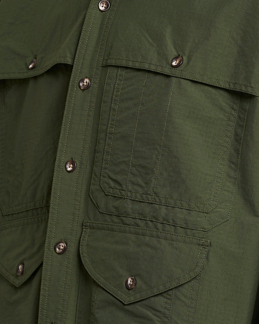 Men | Shirts | BEAMS PLUS | Nylon Ripstop Adventure Shirt Olive