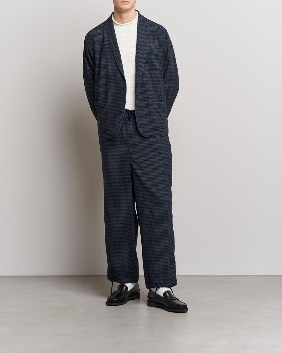 Men | Trousers | BEAMS PLUS | Panama Wool Pants Navy