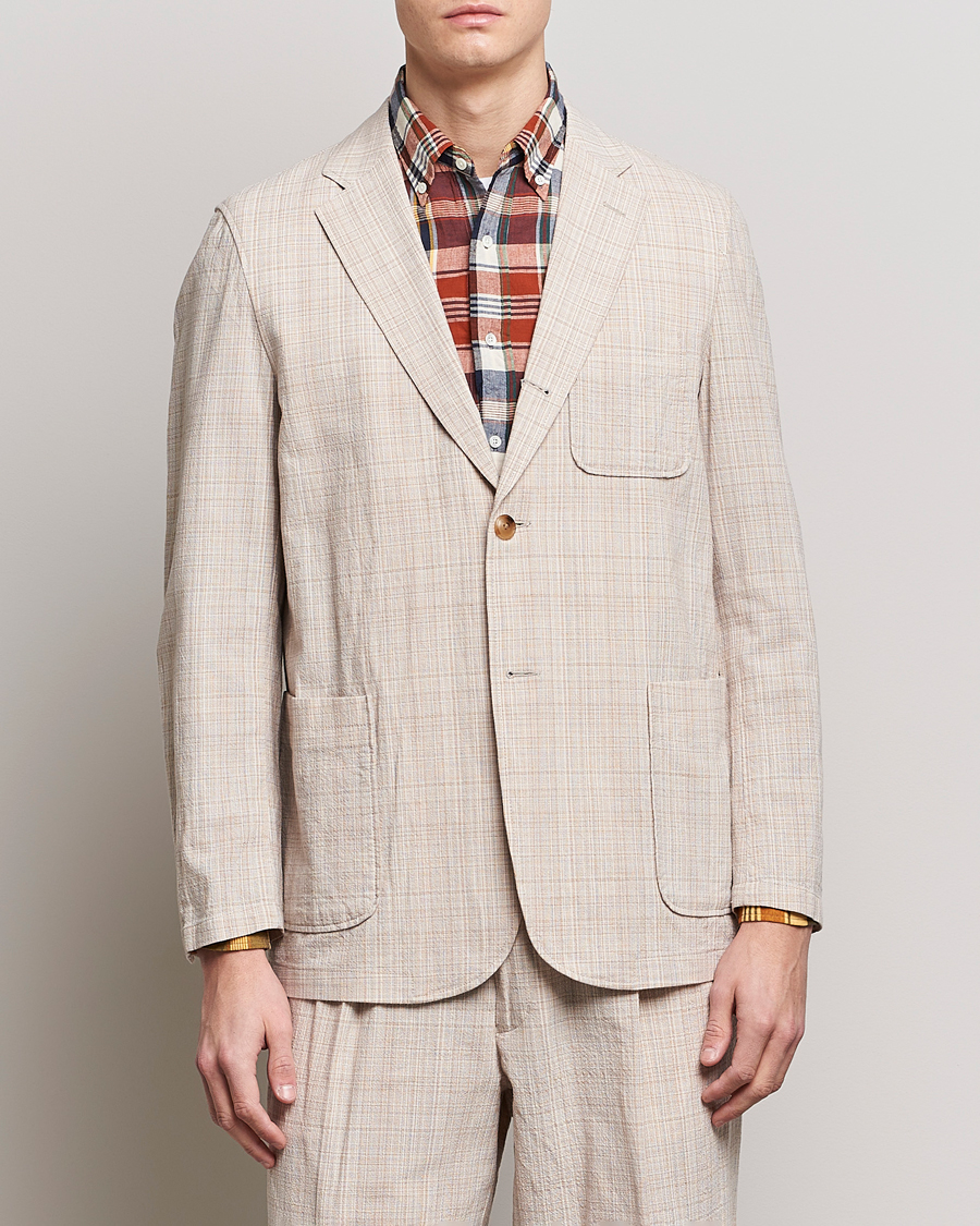 Men | Blazers | BEAMS PLUS | Cotton/Linen Comfort Jacket Natural