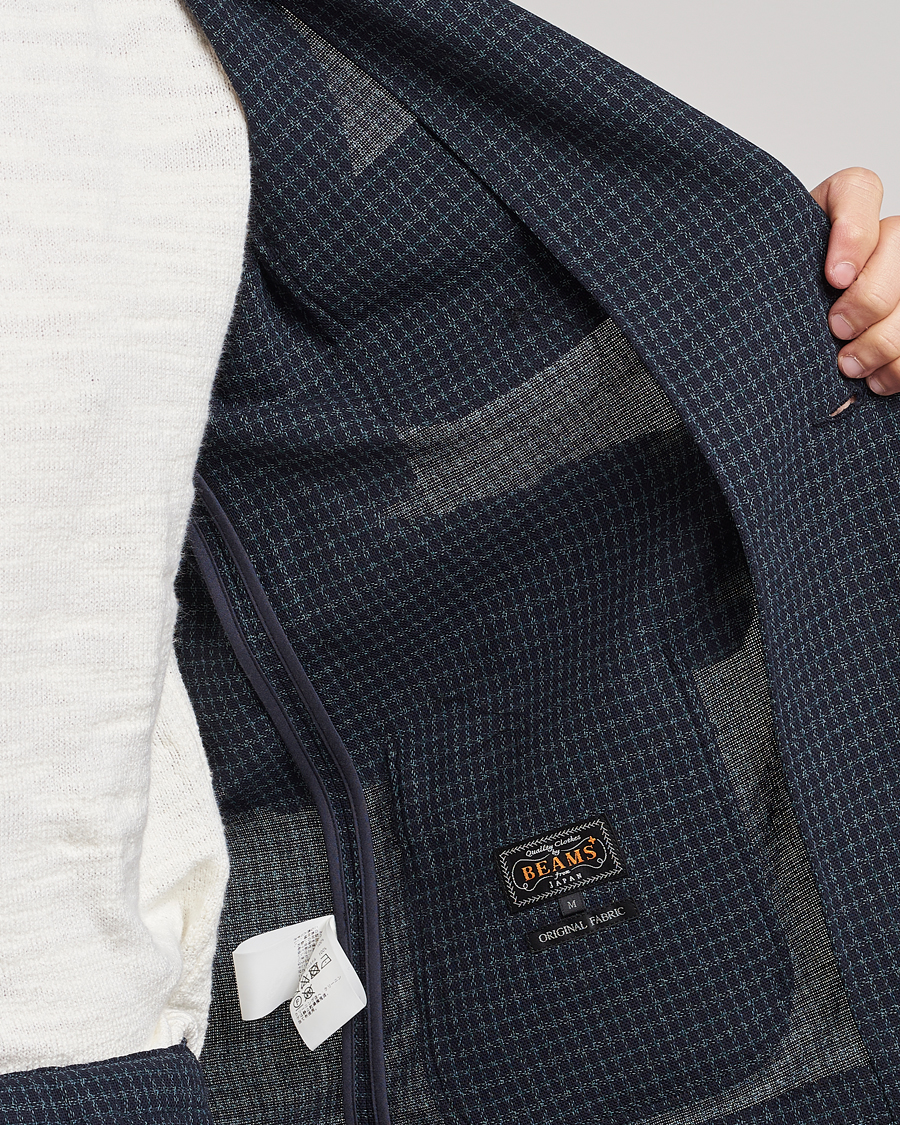 Men | Blazers | BEAMS PLUS | Panama Smoking Jacket Navy