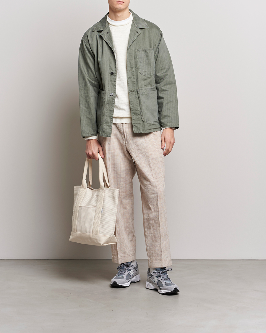BEAMS PLUS MIL Chore Jacket Olive at CareOfCarl.com