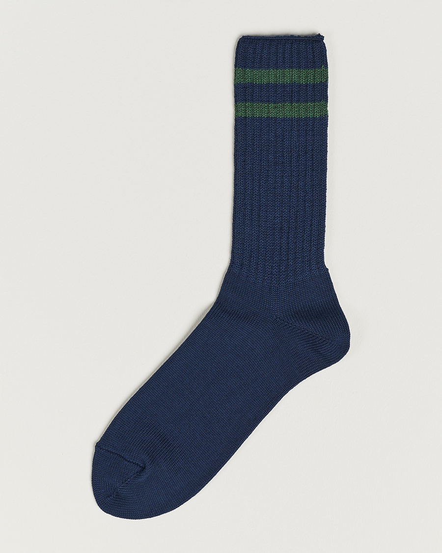 Men | Underwear & Socks | BEAMS PLUS | Schoolboy Socks Navy/Green