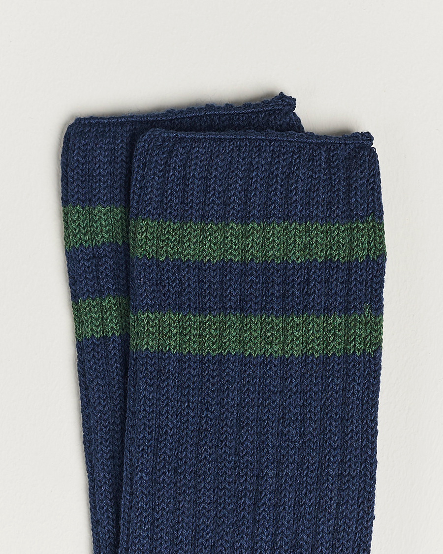 Men | Underwear & Socks | BEAMS PLUS | Schoolboy Socks Navy/Green
