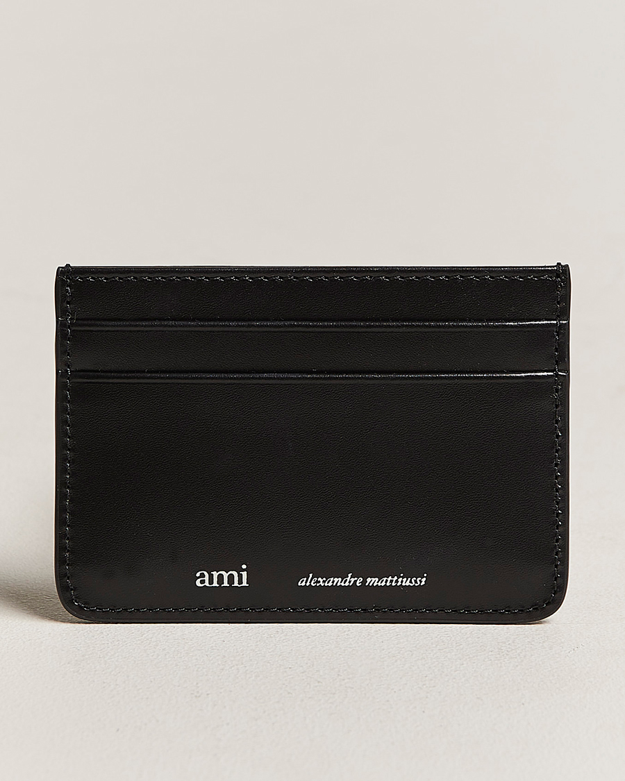 Men | AMI Leather Card Holder Black | AMI | Leather Card Holder Black