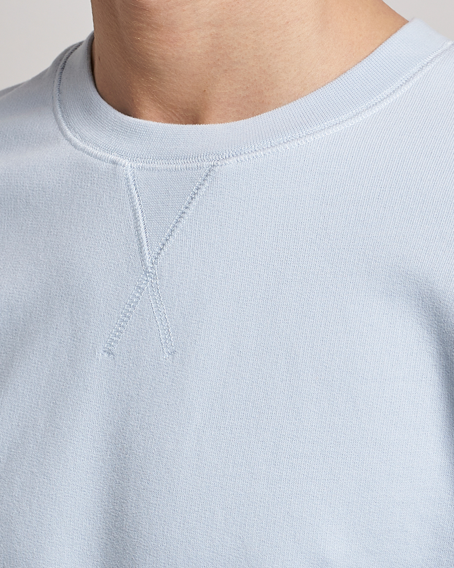 Men | Sweaters & Knitwear | Sunspel | Loopback Sweatshirt Pastel Blue