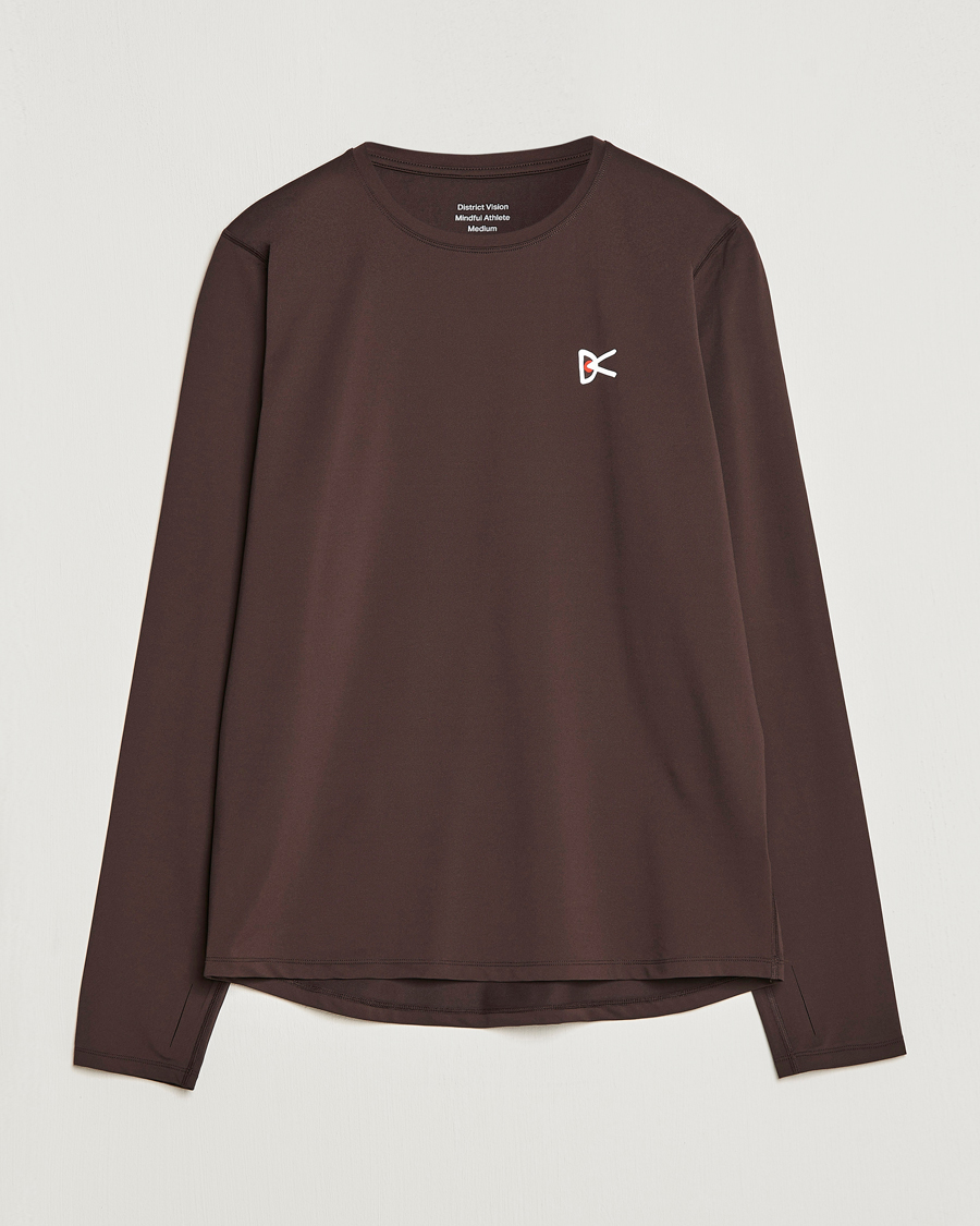 Men | T-Shirts | District Vision | Deva-Tech Long Sleeve T-Shirt Cacao