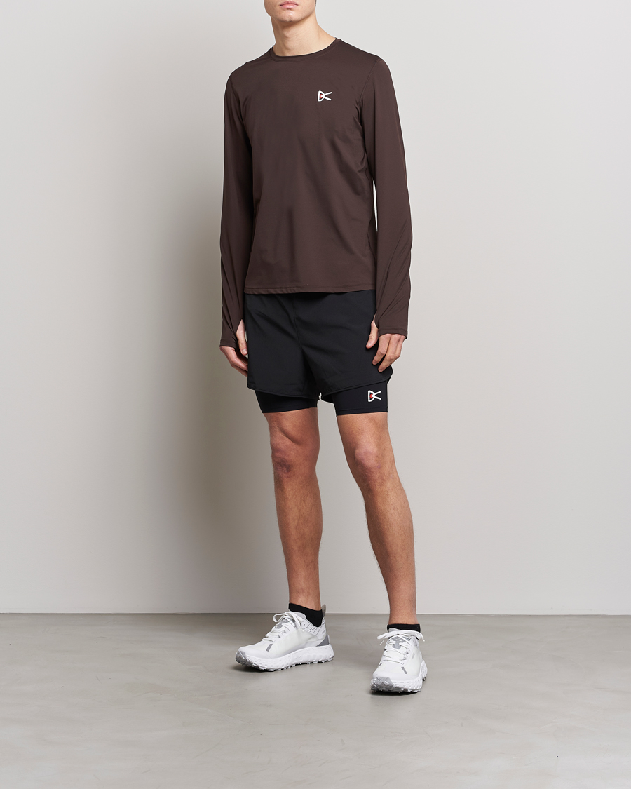 Men | T-Shirts | District Vision | Deva-Tech Long Sleeve T-Shirt Cacao