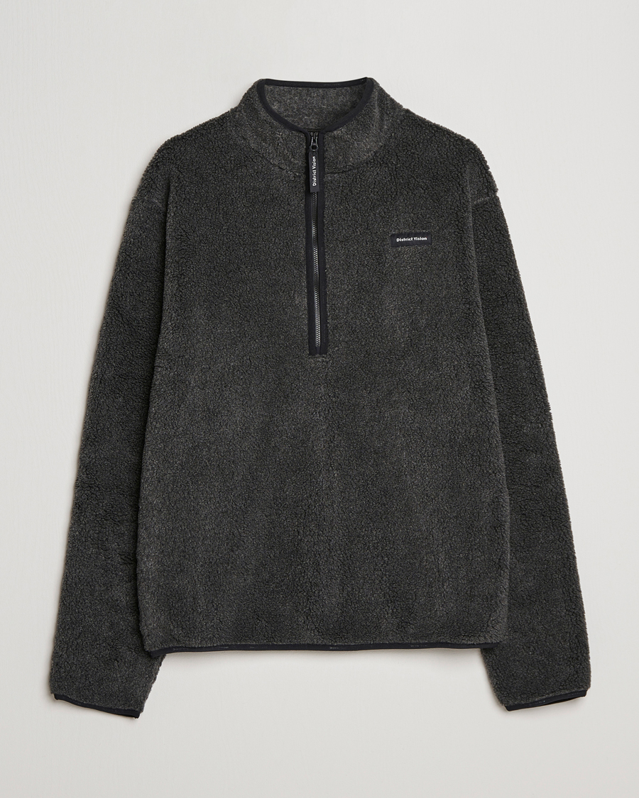 Men | Sweaters & Knitwear | District Vision | Doug Half Zip Fleece Charcoal