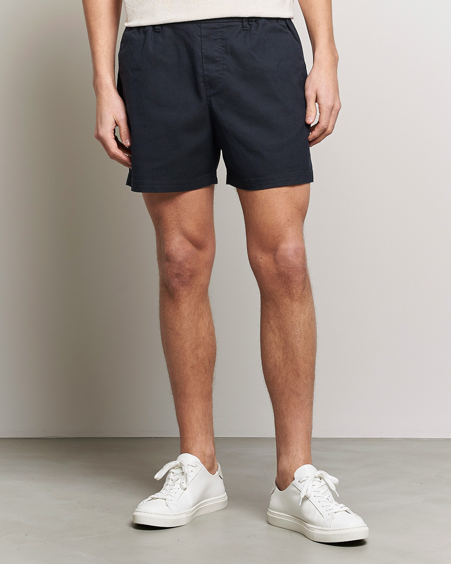 Men | Chino Shorts | Lyle & Scott | Textured Shorts Dark Navy