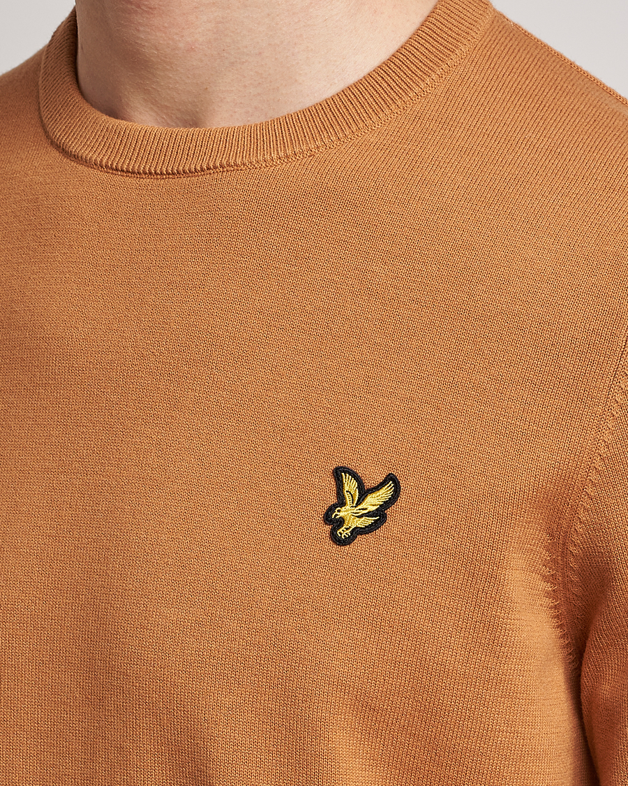 Men | Sweaters & Knitwear | Lyle & Scott | Crew Neck Cotton Sweater Sand Burned