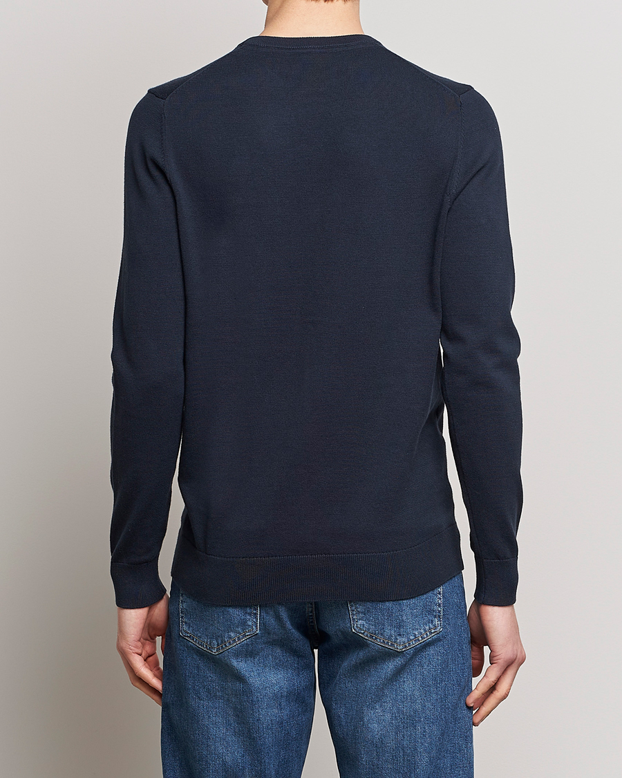 Men | Sweaters & Knitwear | Lyle & Scott | Crew Neck Cotton Sweater Dark Navy