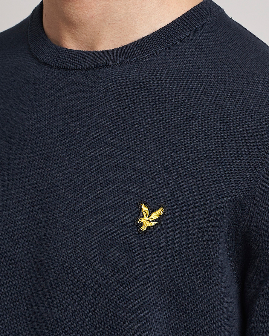 Men | Sweaters & Knitwear | Lyle & Scott | Crew Neck Cotton Sweater Dark Navy
