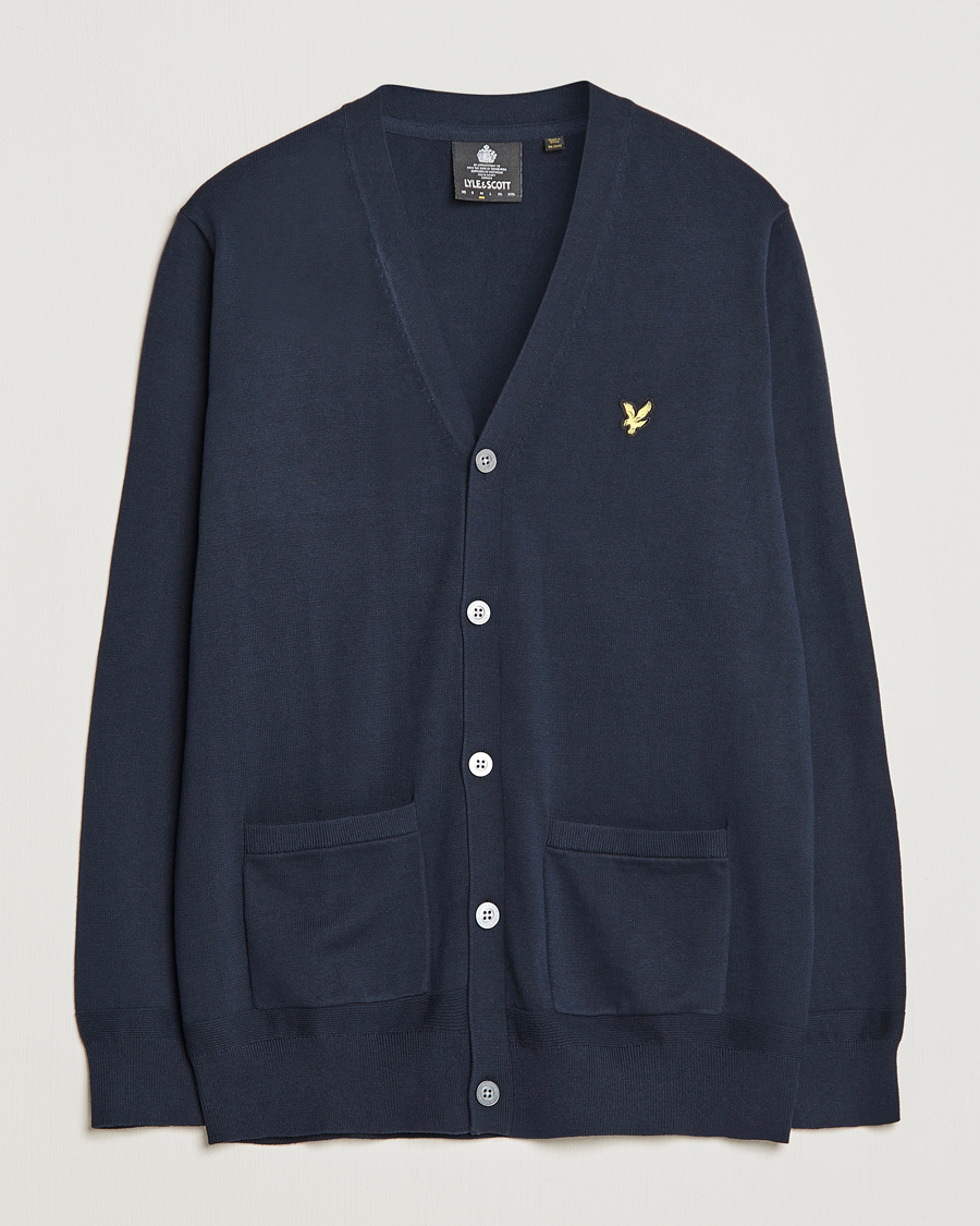 Men | Sweaters & Knitwear | Lyle & Scott | Cotton Cardigan Dark Navy