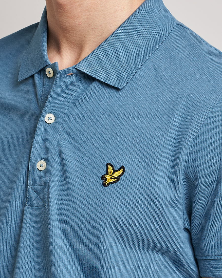 Men | Polo Shirts | Lyle & Scott | Plain Pique Polo Skipton Blue