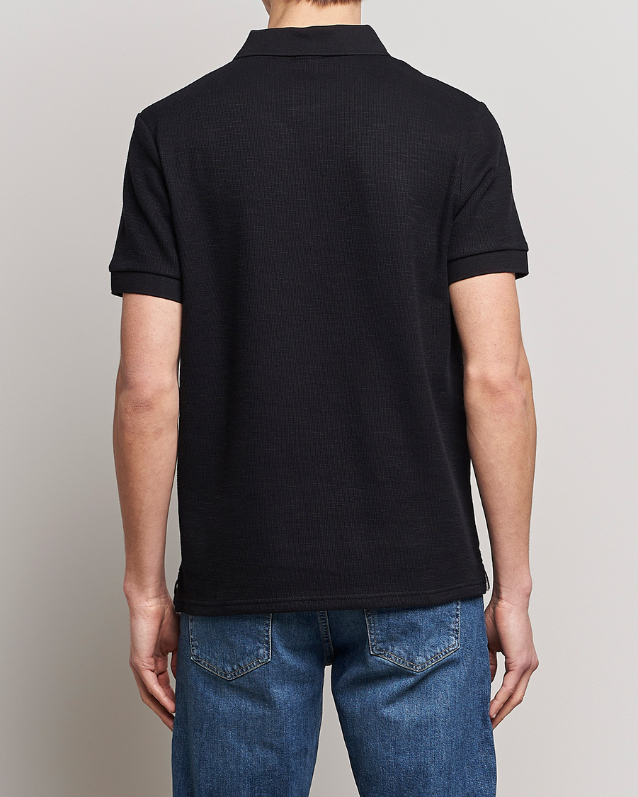 Men | Polo Shirts | Lyle & Scott | Cuffed Pique Polo Jet Black